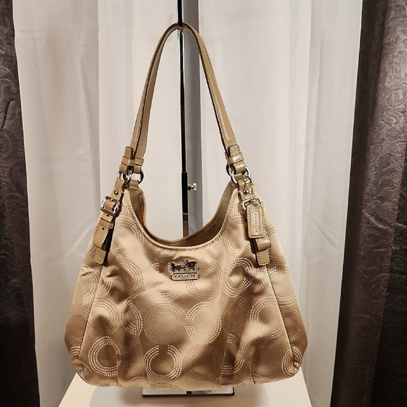 Coach Madison Maggie Op-Art Shoulder Bag - Picture 1 of 17